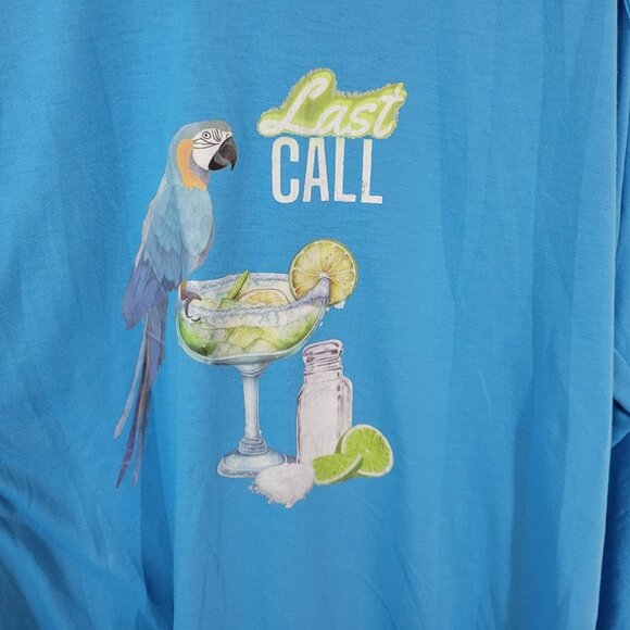 Womens Top 3XL Plus Tee Parrot Margarita Blue Last Call Raglan Sleeve BLU1E - Picture 5 of 9